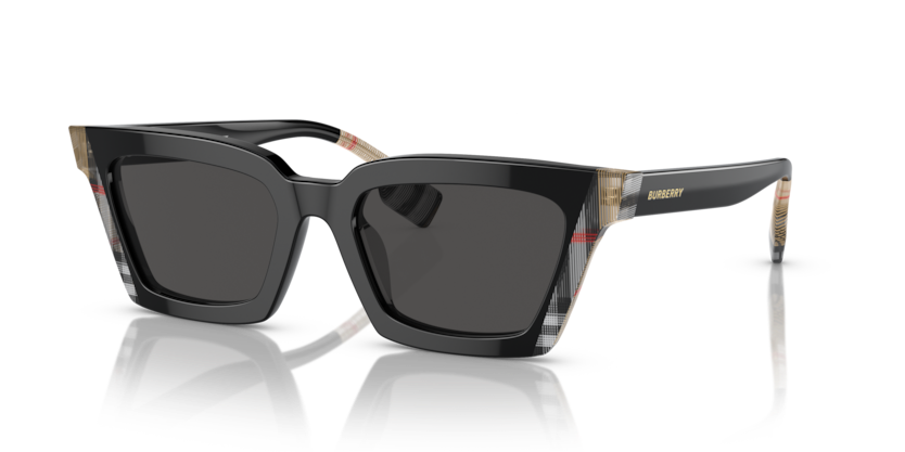 BURBERRY PLASTIC BLACK SQUARE FULL SUNGLASS