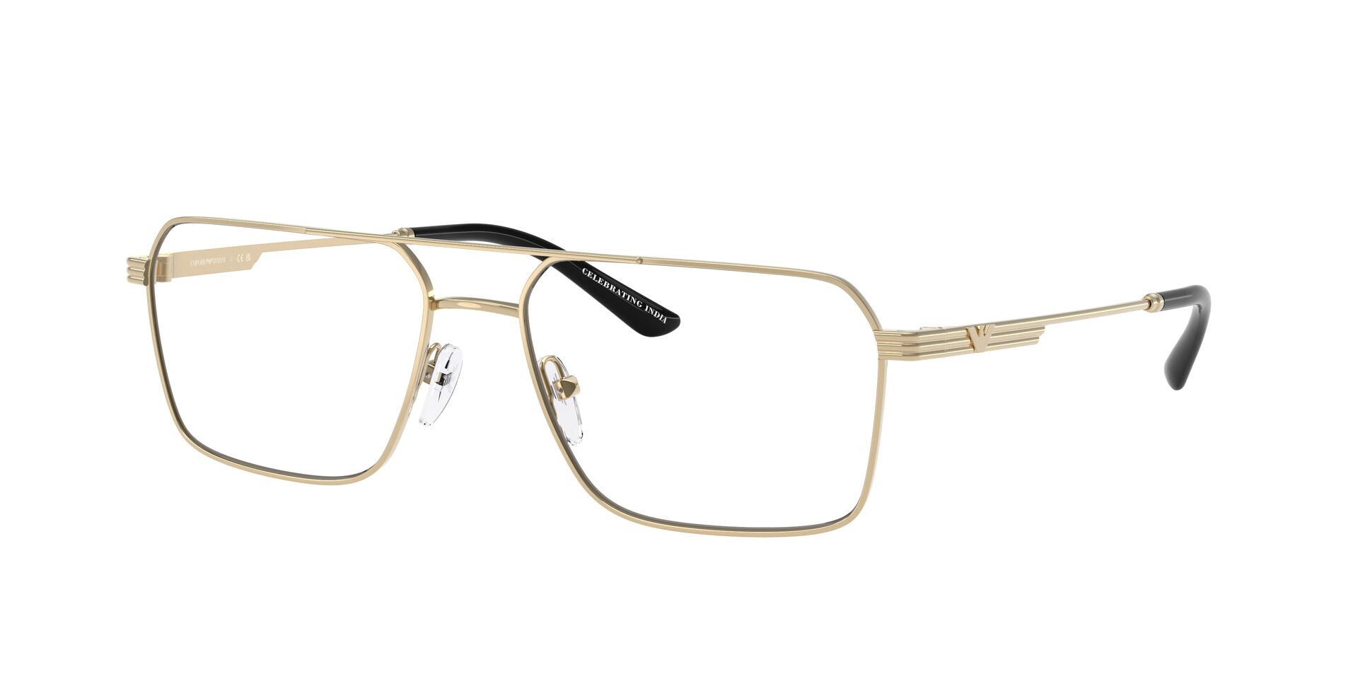 EMPORIO ARMANI METAL DB SQUARE GOLD FULL FRAME