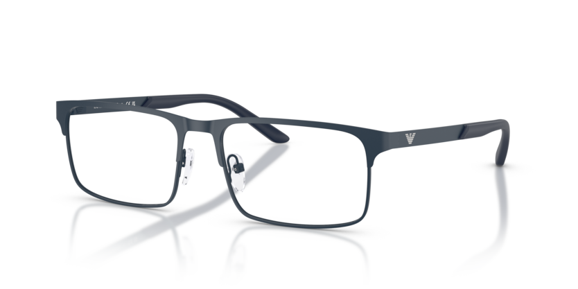 EMPORIO ARMANI METAL RECTANGLE MATTE BLUE FULL FRAME