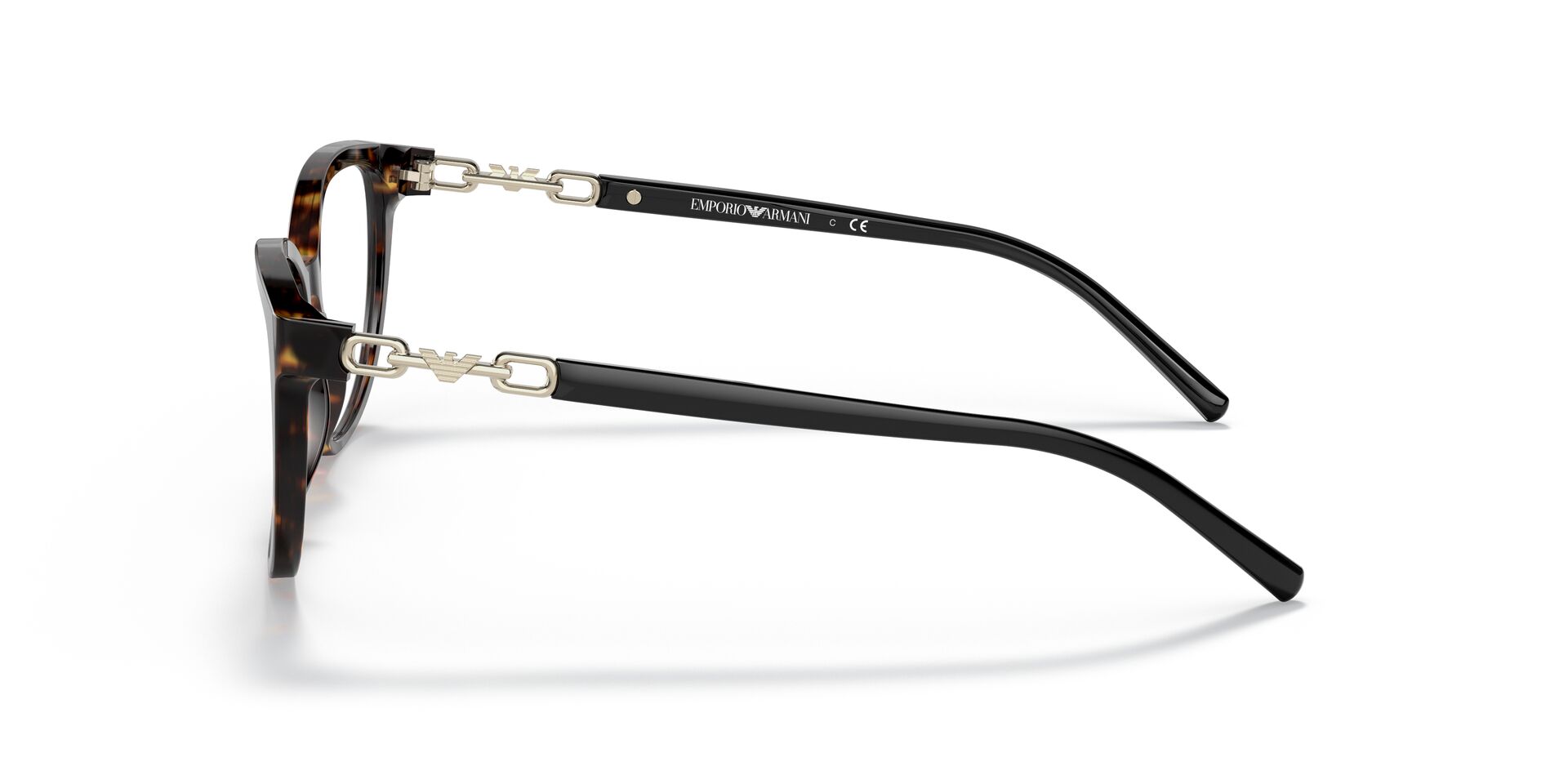 EMPORIO ARMANI HAVANA PLASTIC SQUARE FULL FRAME