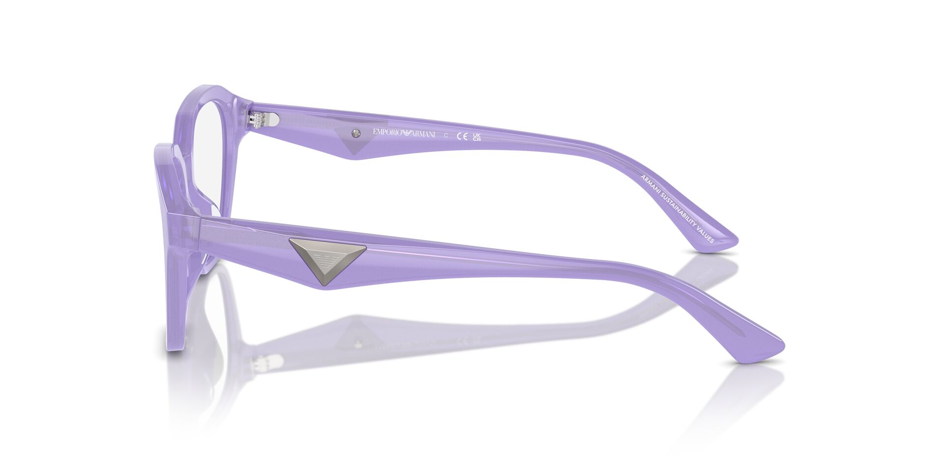 EMPORIO ARMANI PLASTIC LIGHT PURPLE SQUARE FULL FRAME