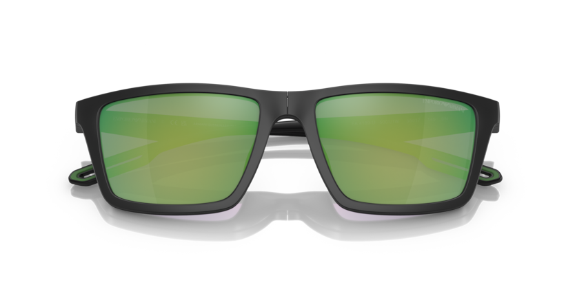 EMPORIO ARMANI CLIP ON PLASTIC RECTANGLE MATTE BLACK FULL FRAME