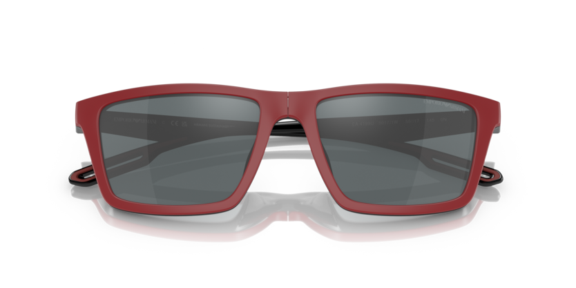 EMPORIO ARMANI CLIP ON PLASTIC RECTANGLE SHINY BLACK FULL FRAME