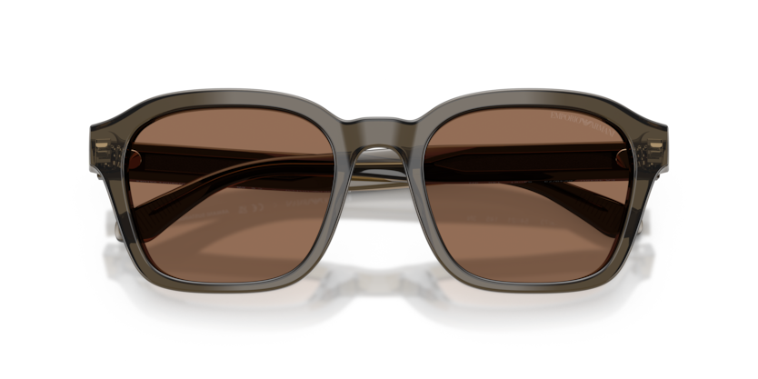 EMPORIO ARMANI PLASTIC SHINY TRANSPARENT GRY IRREGULAR FULL SUNGLASS
