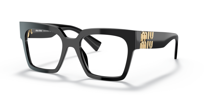 MIU MIU BLACK PLASTIC BUTTERFLY FULL FRAME
