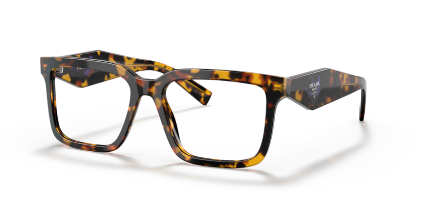 PRADA PLASTIC SQUARE HONEY TORTOISE FULL FRAME