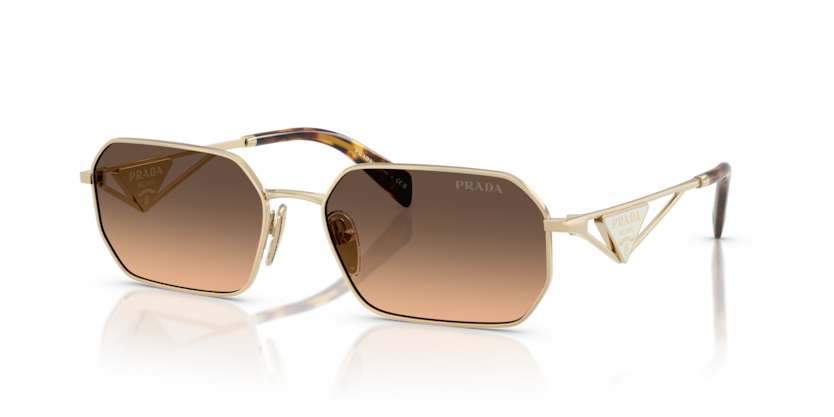 PRADA METAL IRREGULAR PALE GOLD FULL SUNGLASS