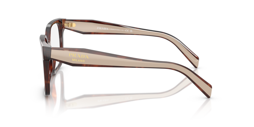 PRADA PLASTIC SQUARE CARAMEL HAVANA FULL FRAME