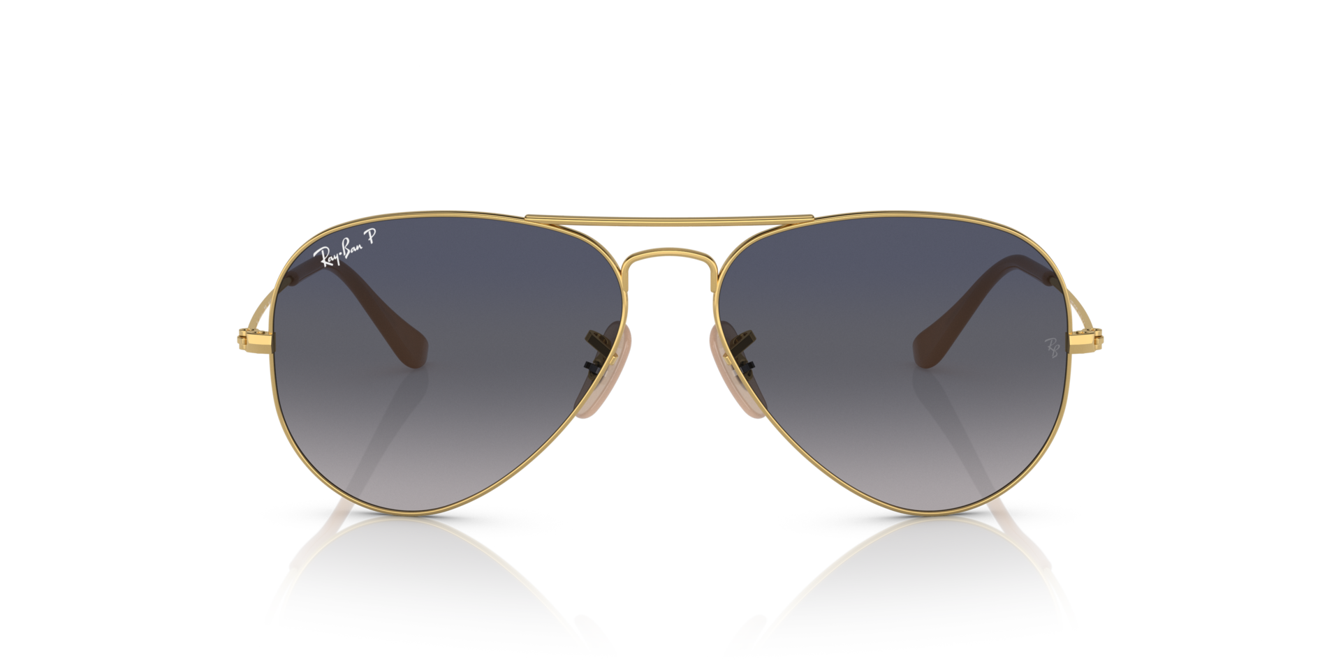 RAYBAN METAL GOLDEN BLUE GRADDLE AVIATOR SUNGLASS