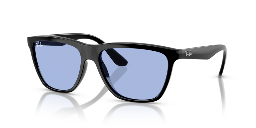RAYBAN PLASTIC SQUARE BLACK BLUE FULL SUNGLASS