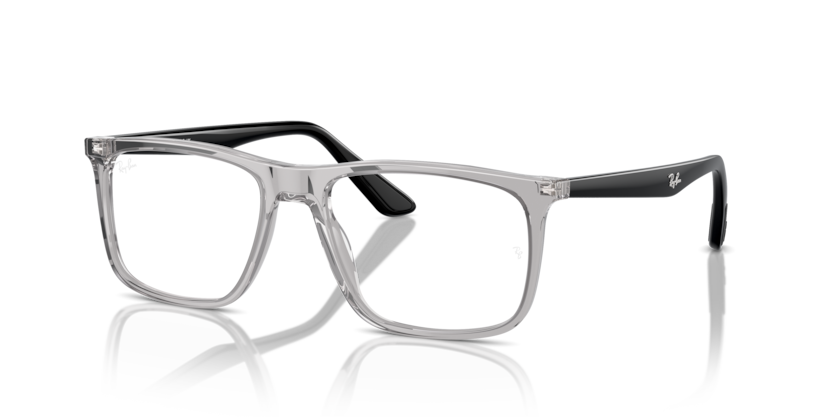 RAYBAN PLASTIC SQUARE TRANSPARENT GRAY FULL FRAME
