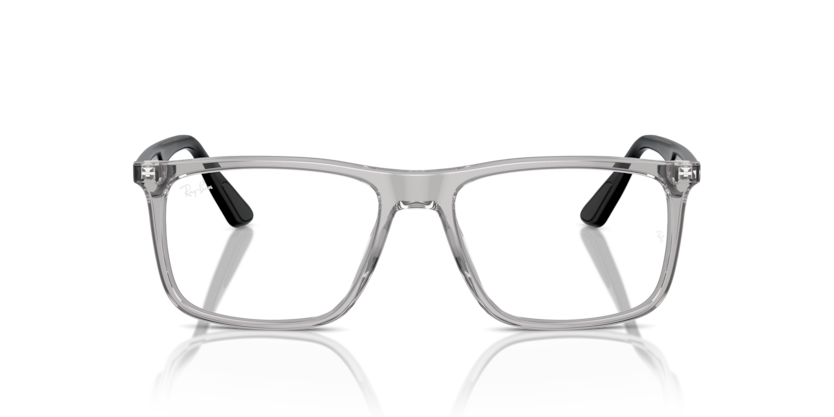RAYBAN PLASTIC SQUARE TRANSPARENT GRAY FULL FRAME