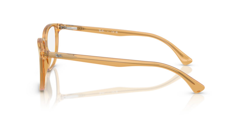 RAYBAN PLASTIC TRANSPARENT LIGHT BROWN SQUARE FULL FRAME