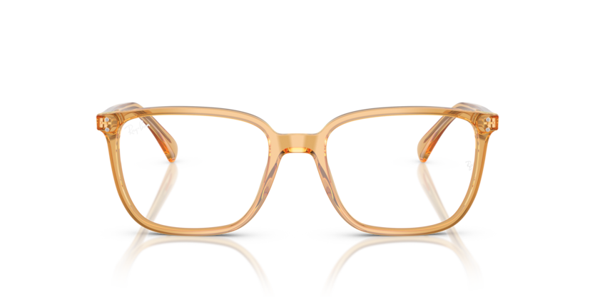 RAYBAN PLASTIC TRANSPARENT LIGHT BROWN SQUARE FULL FRAME