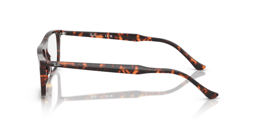 RAYBAN PLASTIC RECTANGLE RED HAVANA FULL FRAME