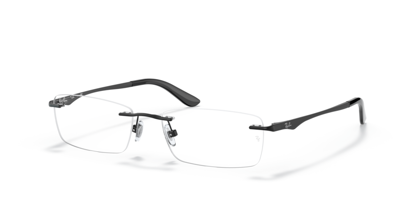 RAYBAN METAL BLACK RECTANGLE RIMLESS FRAME