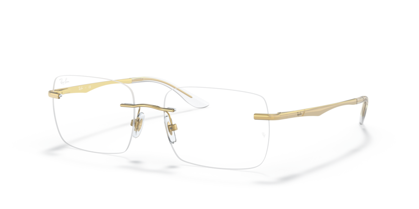 RAYBAN METAL GOLD SQUARE RIMLESS FRAME
