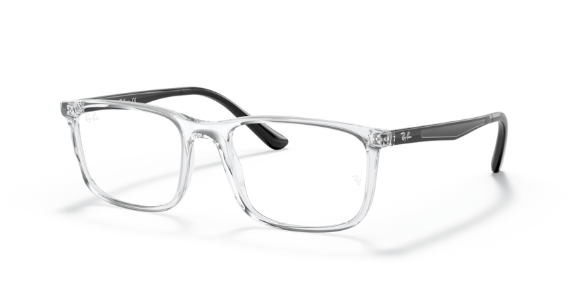 RAYBAN PLASTIC RECTANGLE TRANSPARENT FULL FRAME