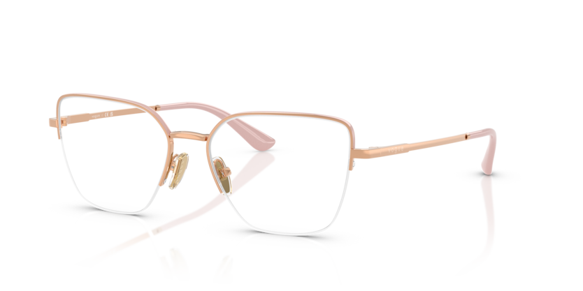 VOGUE METAL BUTTERFLY ROSE GOLD SEMI RIM FRAME