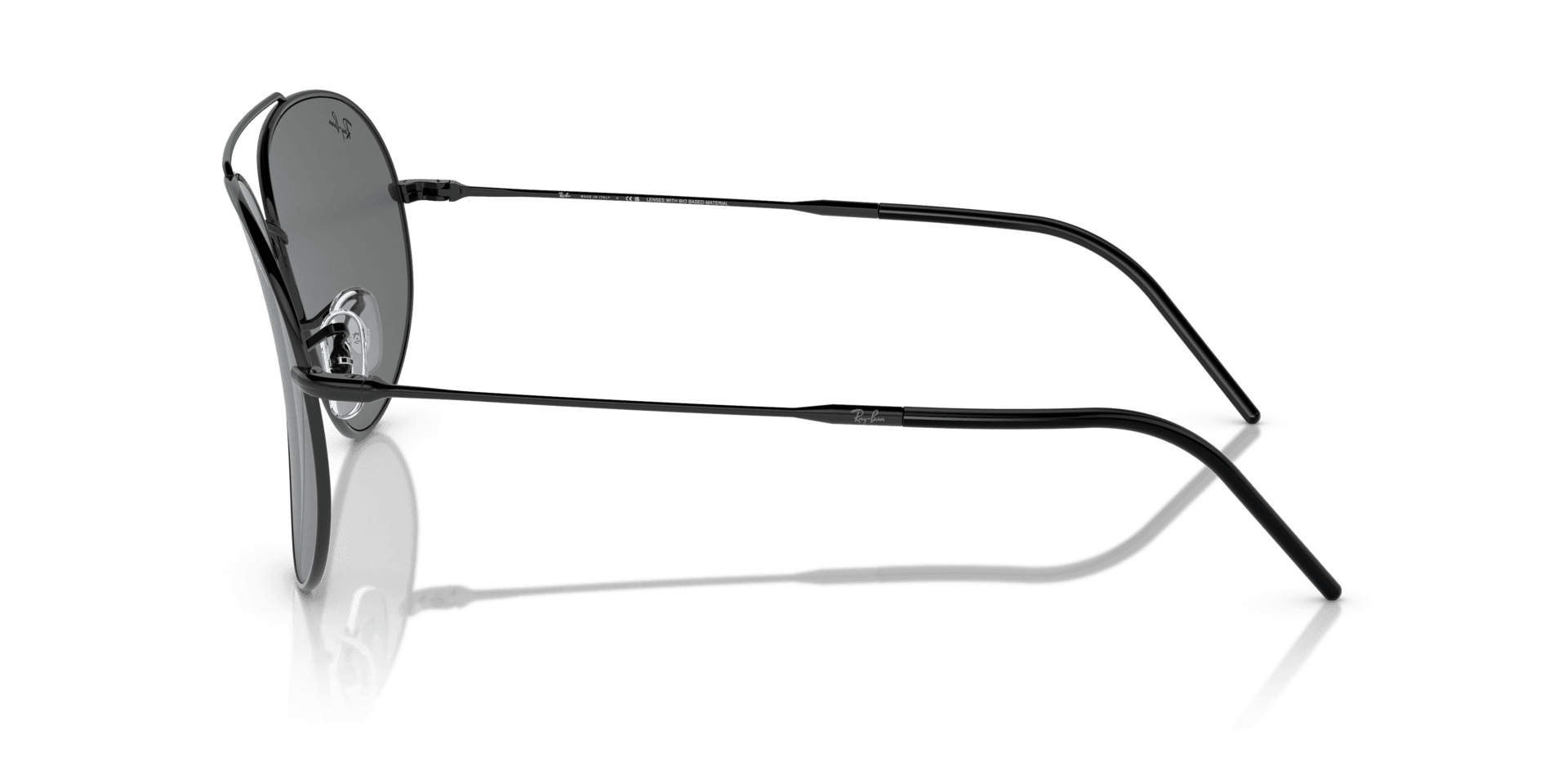 RAYBAN METAL REVERSE AVIATOR BLACK DARK GRY SUNGLASS