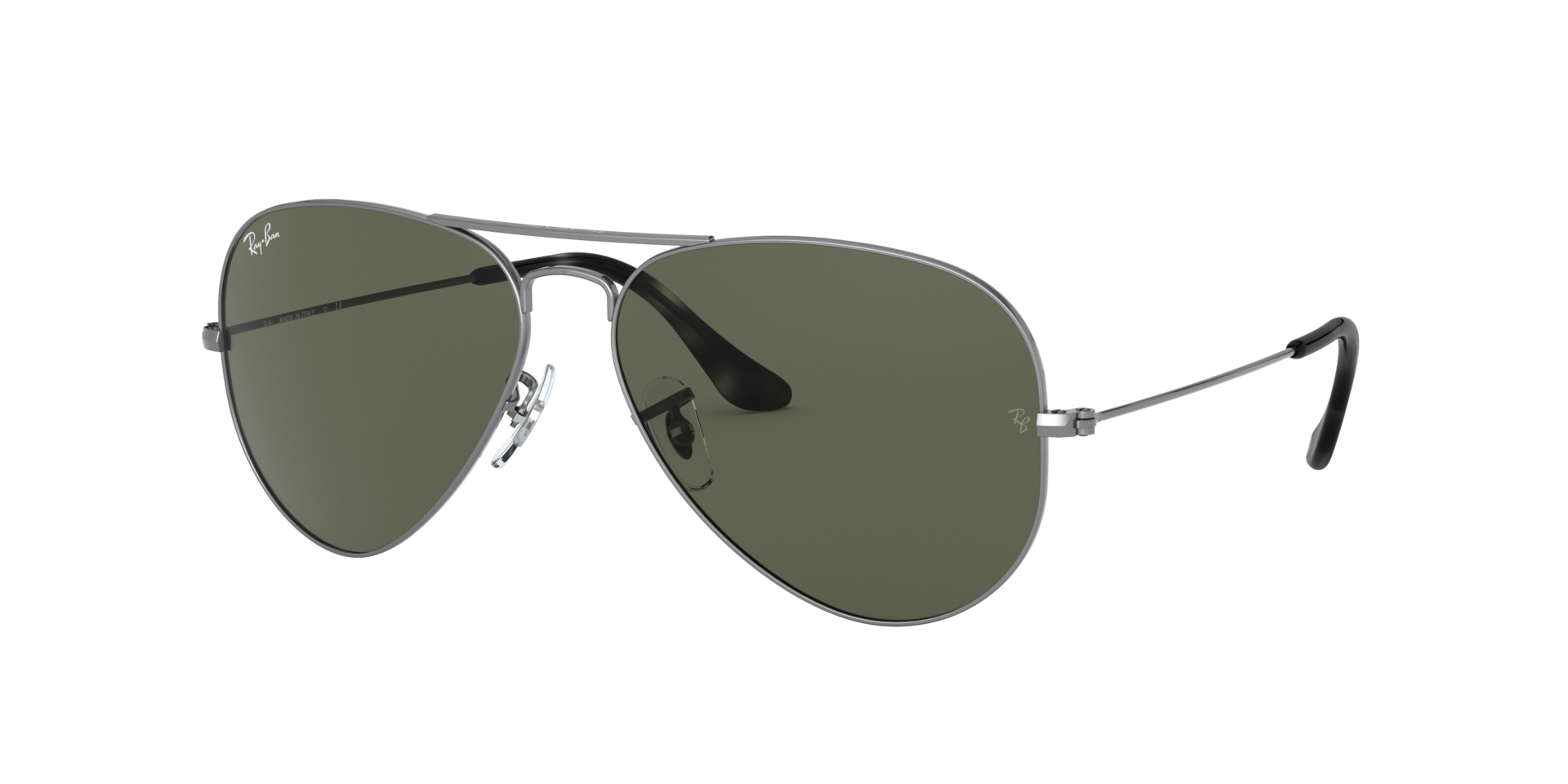RAYBAN GUNMETAL G 15 DB AVIATOR METAL SUNGLASS