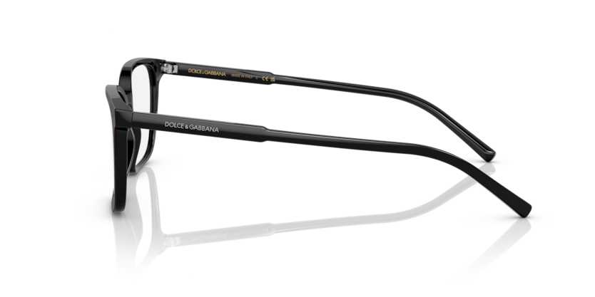 DOLCE AND GABBANA SQUARE FULL BLACK PLASTIC FRAME