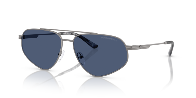 EMPORIO ARMANI MATTE GUNMETAL METAL SUNGLASS