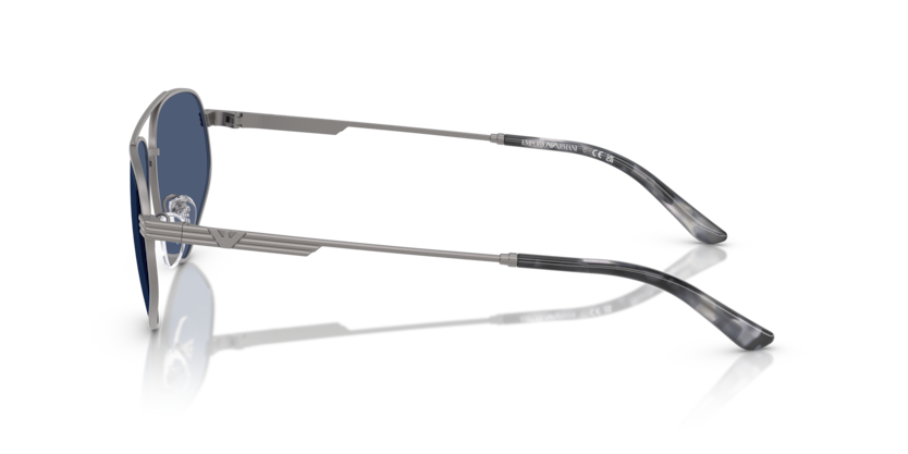 EMPORIO ARMANI MATTE GUNMETAL METAL SUNGLASS