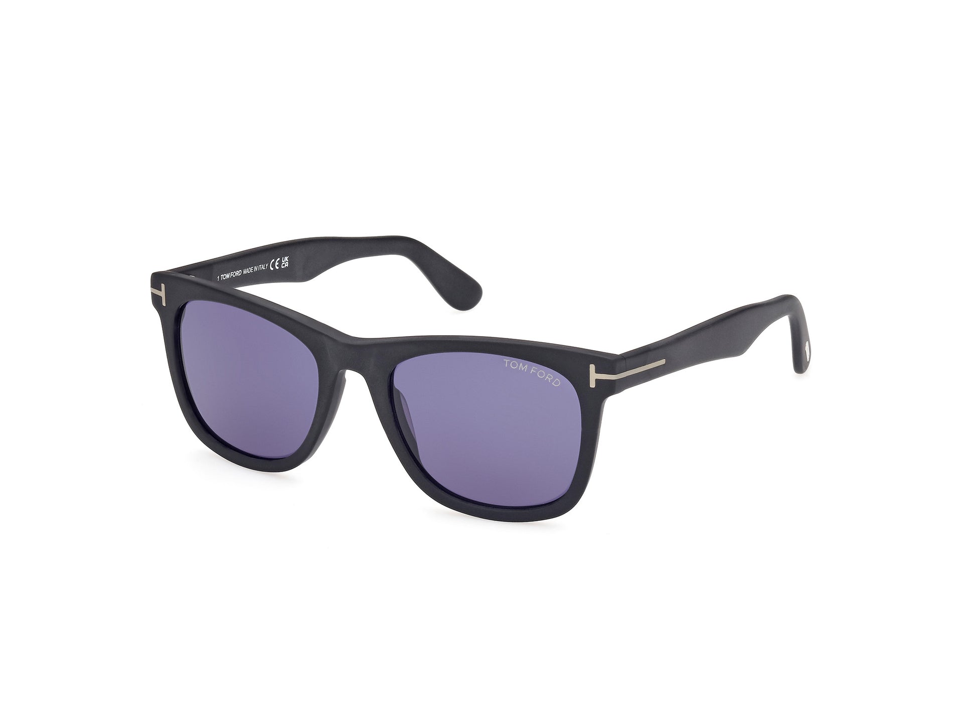 TOM FORD MATTE BLACK PLASTIC SQUARE SUNGLASS