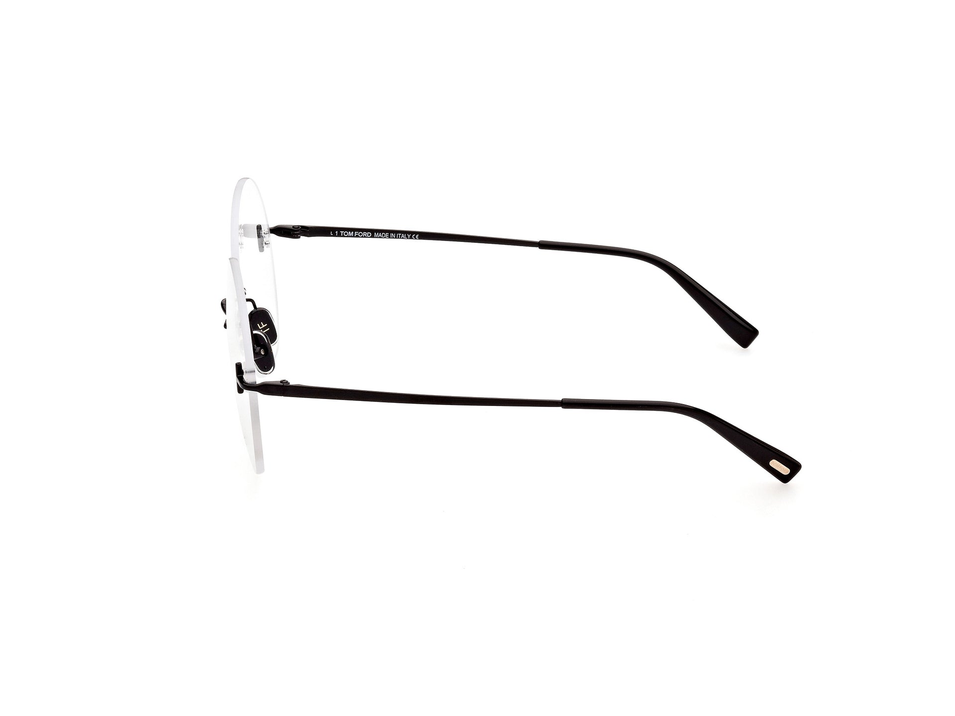 TOM FORD METAL RIMLESS ROUND BLACK FRAME