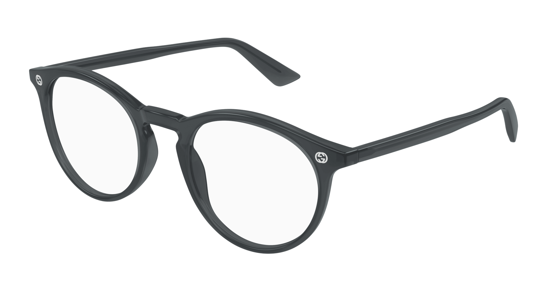 GUCCI PLASTIC TRANSPERENT GRY ROUND FULL FRAME