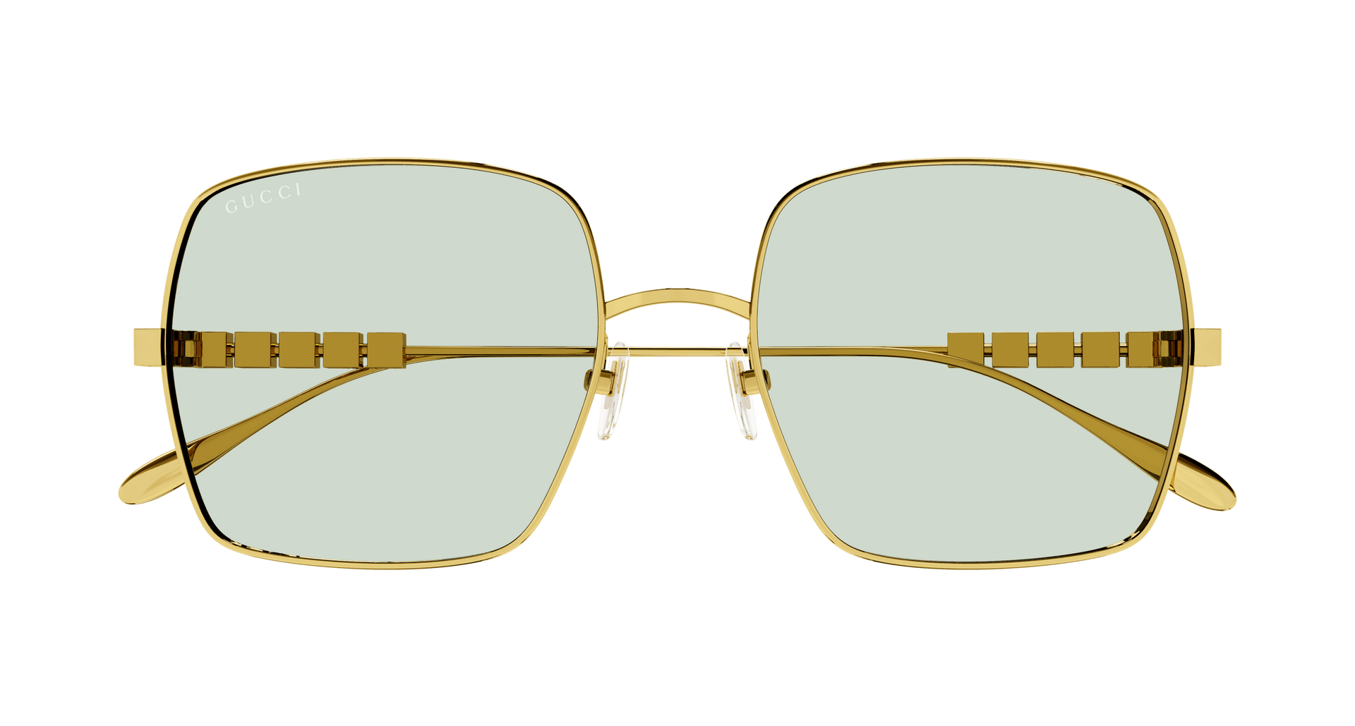GUCCI GOLD METAL SQUARE SUNGLASS