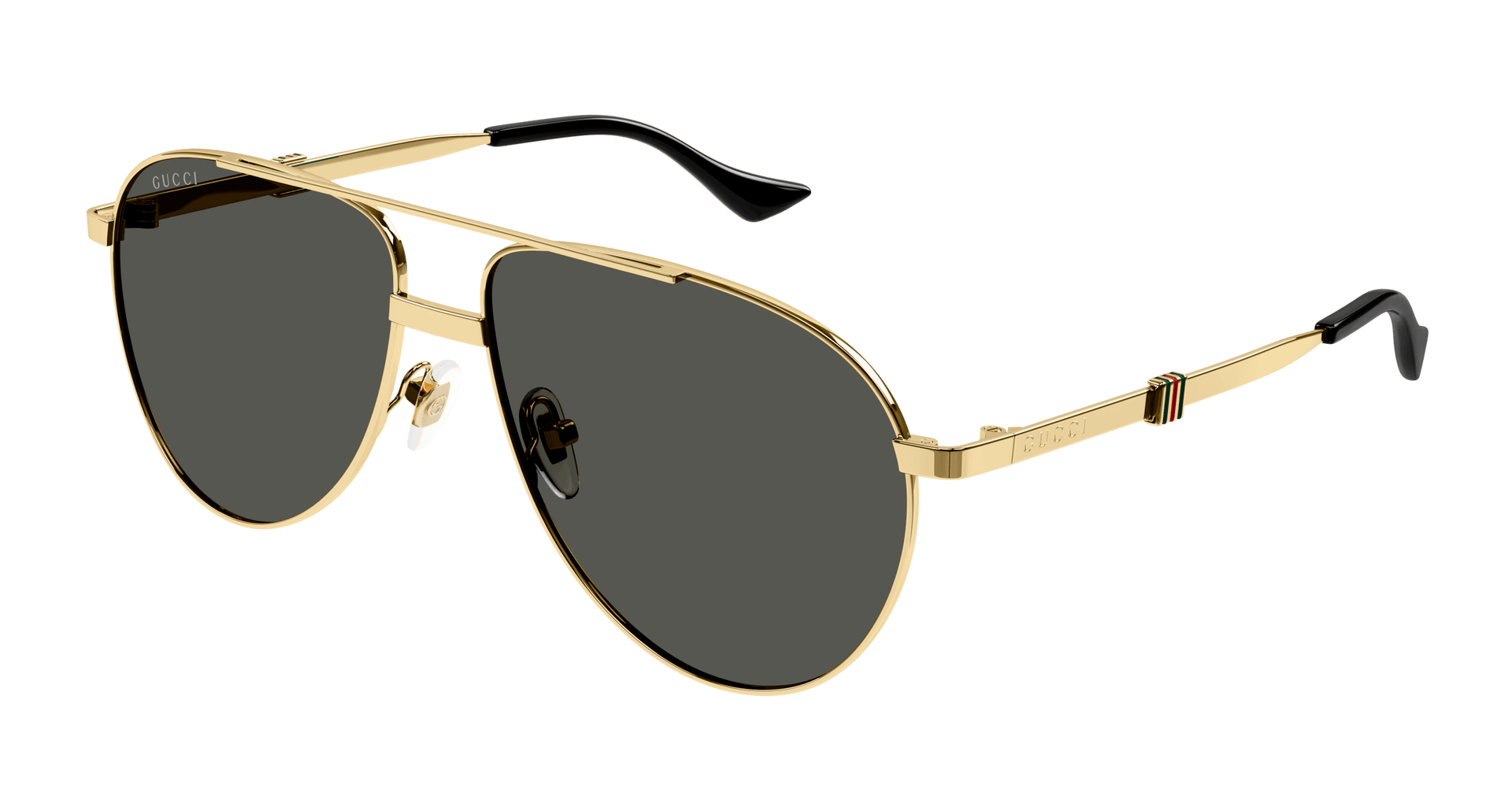 GUCCI METAL GOLD DB AVIATOR SUNGLASS