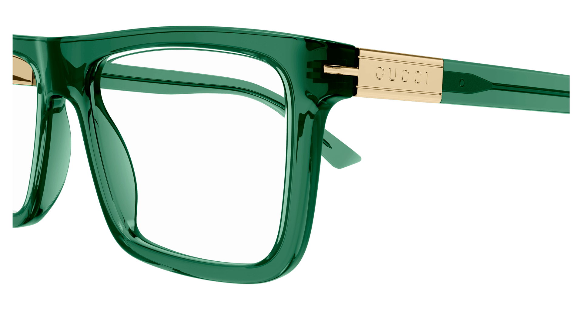 GUCCI PLASTIC RECTANGLE GREEN FULL FRAME
