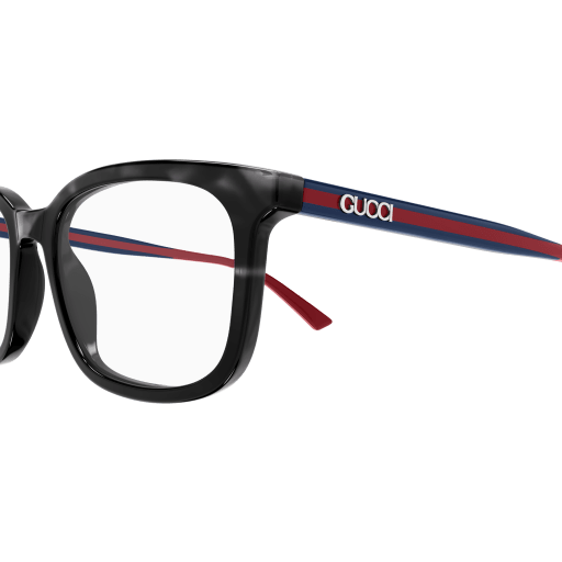 GUCCI PLASTIC SQUARE BLACK BLUE HAVANA FULL FRAME