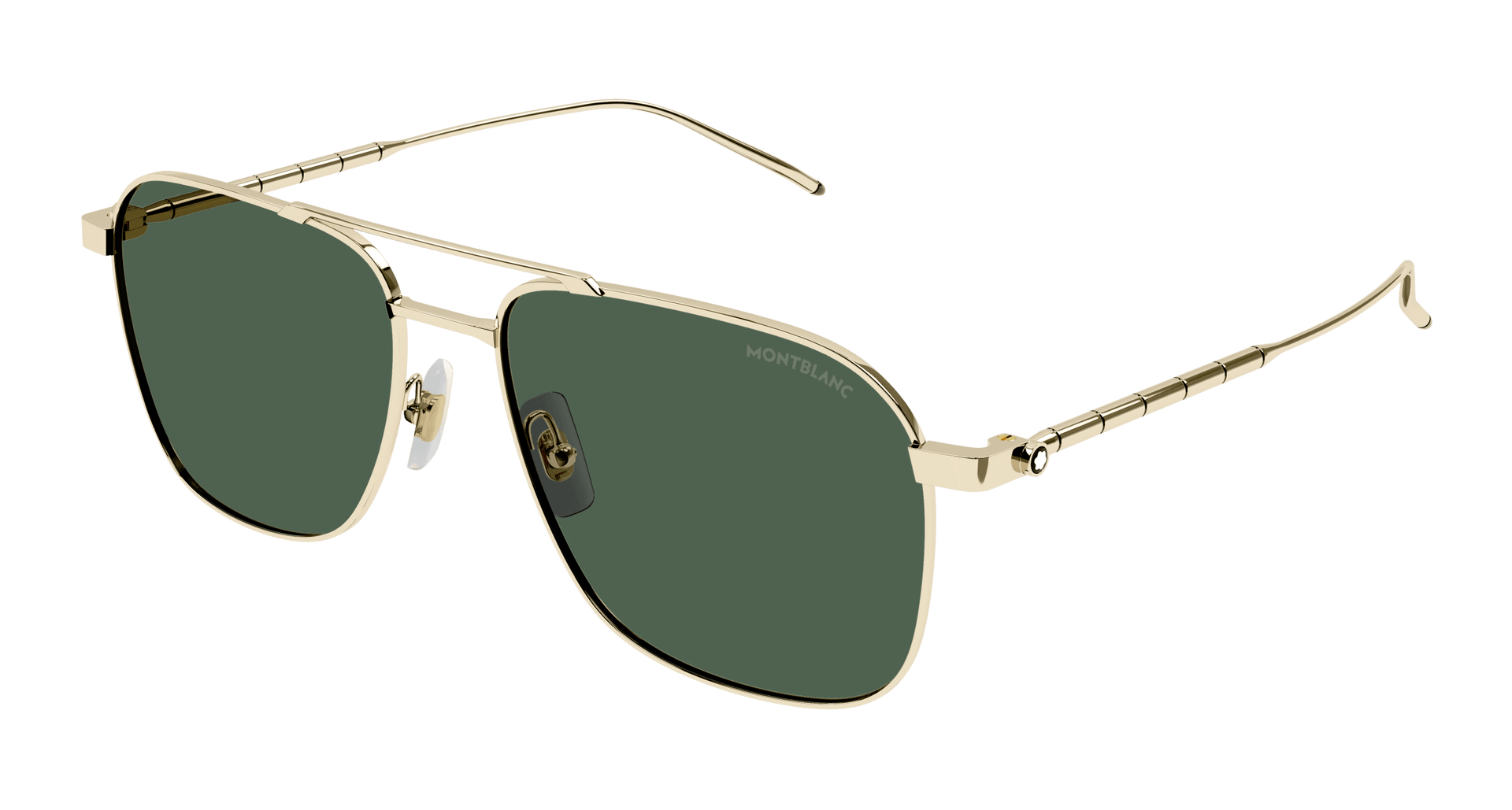 MONT BLANC METAL DB SQUARE GOLD SUNGLASS