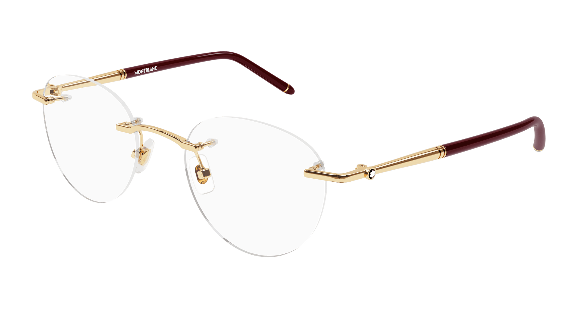 MONT BLANC METAL GOLD RIMLESS FRAME