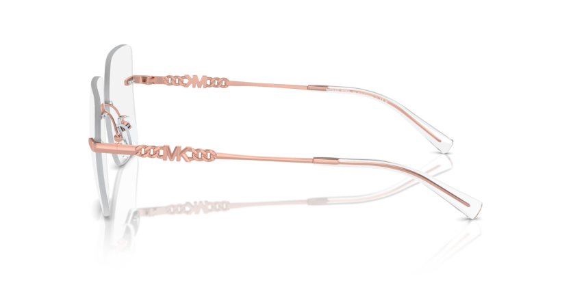 MICHAEL KORS METAL RIMLESS ROSE GOLD SQUARE FRAME