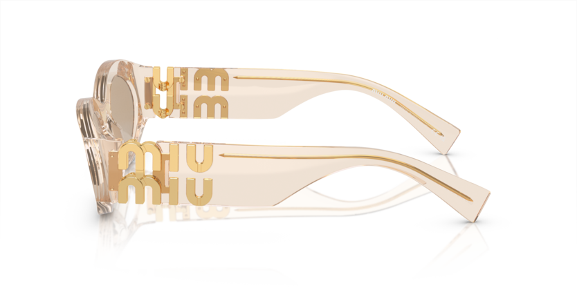 MIU MIU PLASTIC BEIGE OVAL SUNGLASS