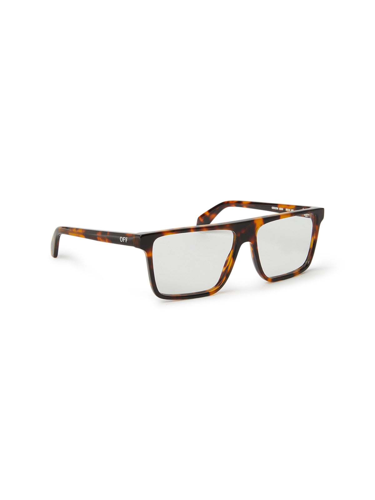 OFF WHITE PLASTIC RECTANGLE HAVANA FULL FRAME