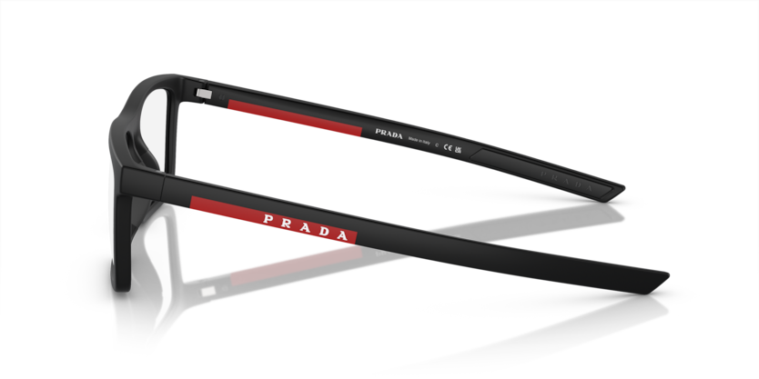 PRADA RECTANGLE PLASTIC FULL MATTE BLACK FRAME