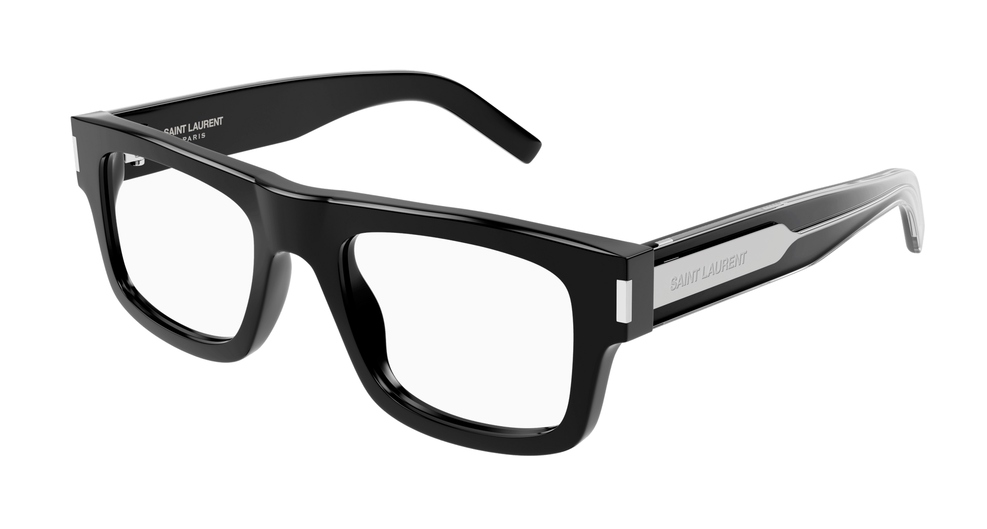 SAINT LAURENT PLASTIC SQUARE BLACK FULL FRAME