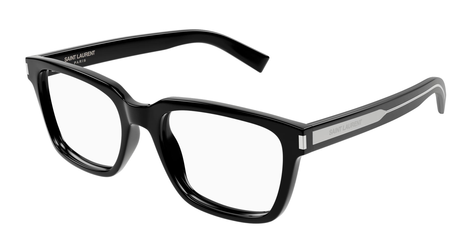 SAINT LAURENT PLASTIC SQUARE BLACK FULL FRAME