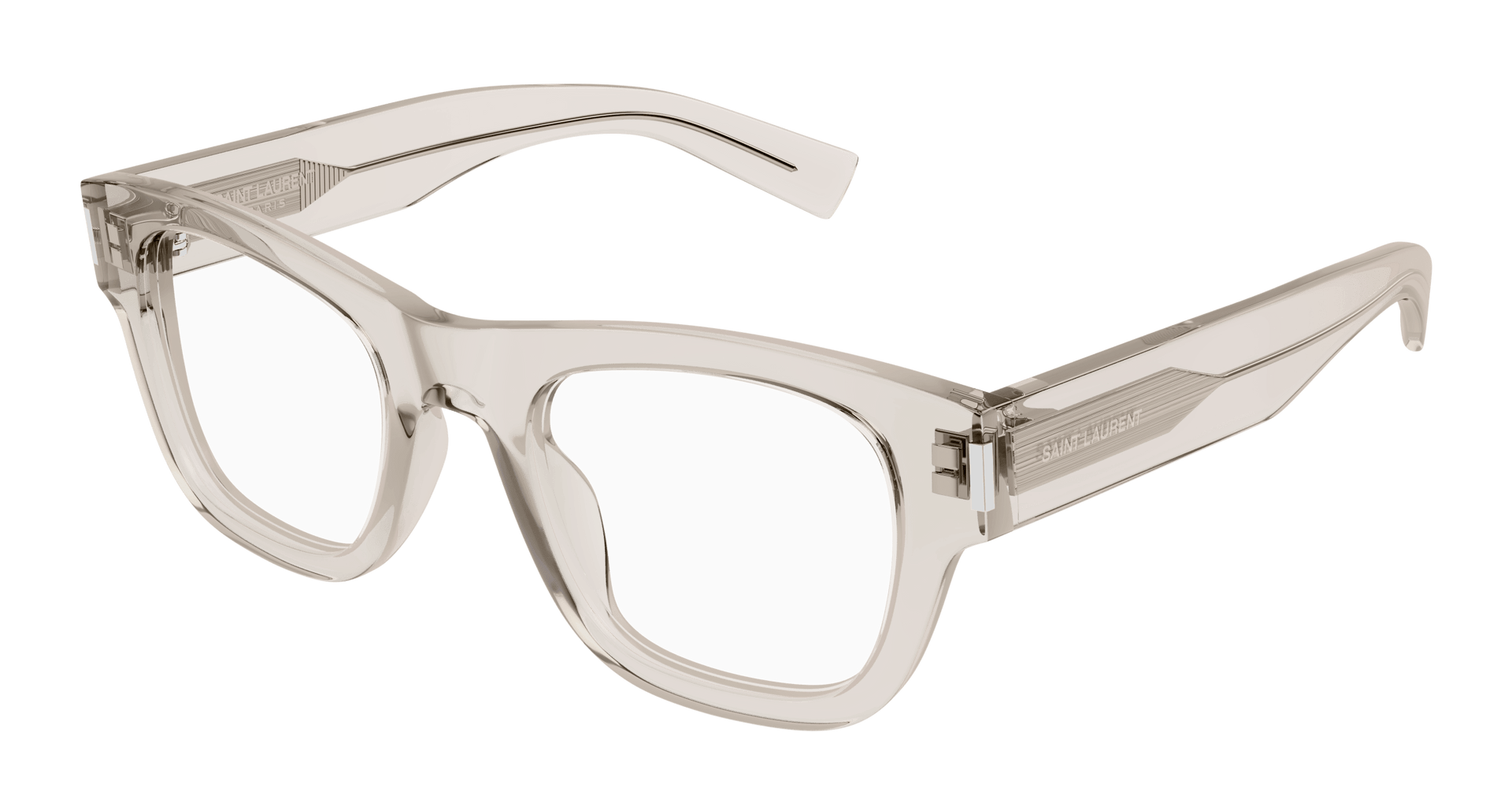 SAINT LAURENT PLASTIC BEIGE SQUARE FULL FRAME