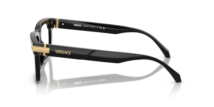 VERSACE PLASTIC FULL BLACK SQUARE FRAME