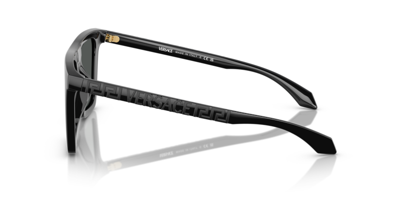 VERSACE SQUARE BLACK PLASTIC SUNGLASSES