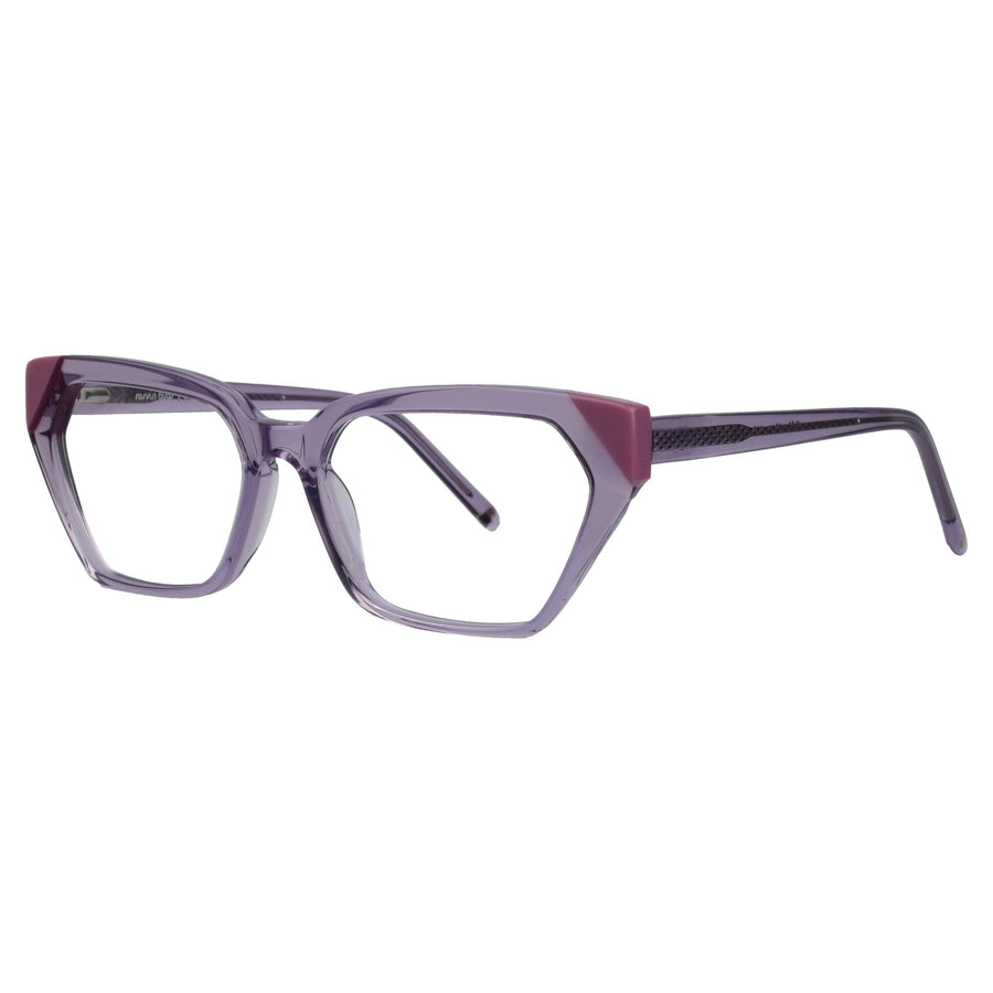 ROSVIN BUGS CATEYE CRYSTAL PURPLE PLASTIC FULL FRAME