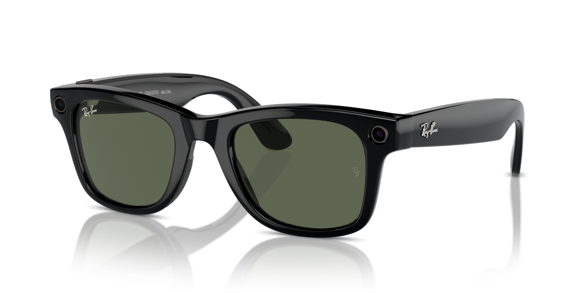 RAY BAN | META WAYFARER SHINY BLACK Sunglass AI POWERED SMART GLASSES