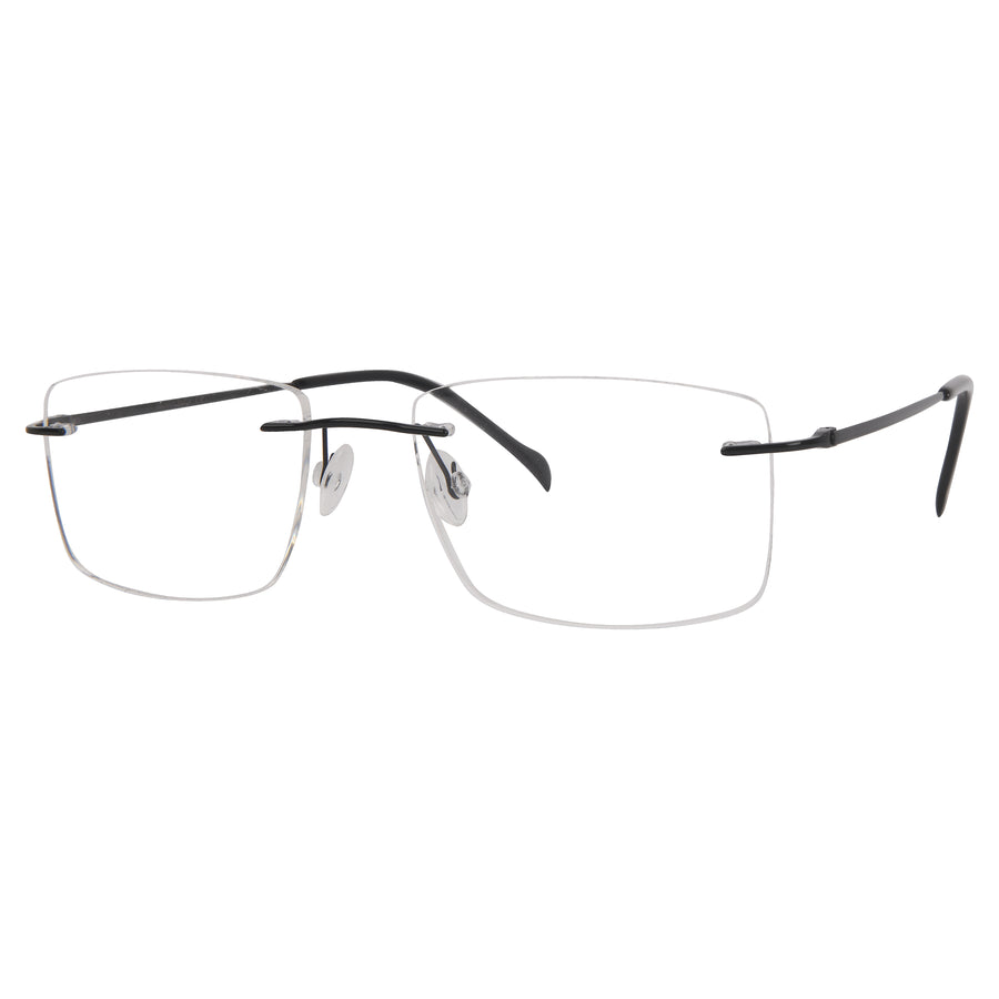 ROSVIN BUGS METAL BLACK RECTANGLE RIMLESS FRAME