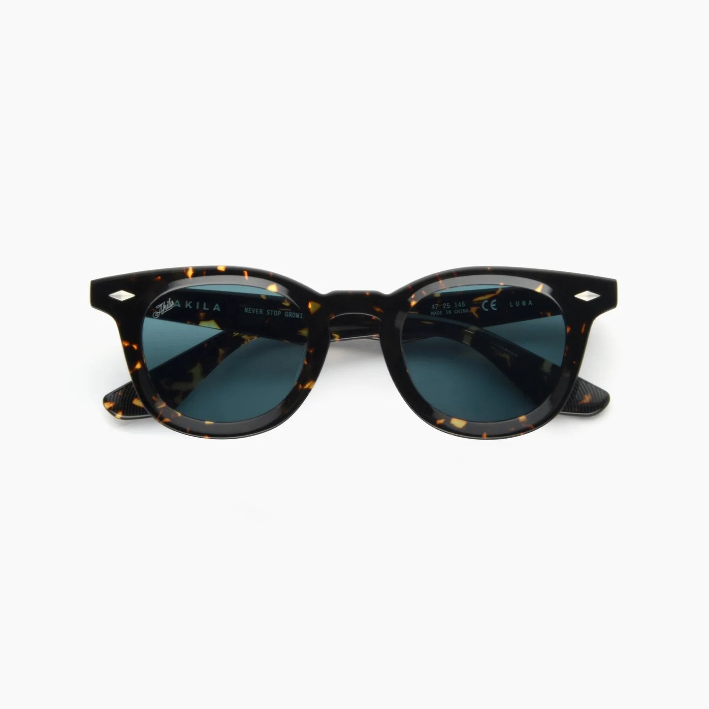 AKILA DARK HAVANA SQUARE ROUND SUNGLASS